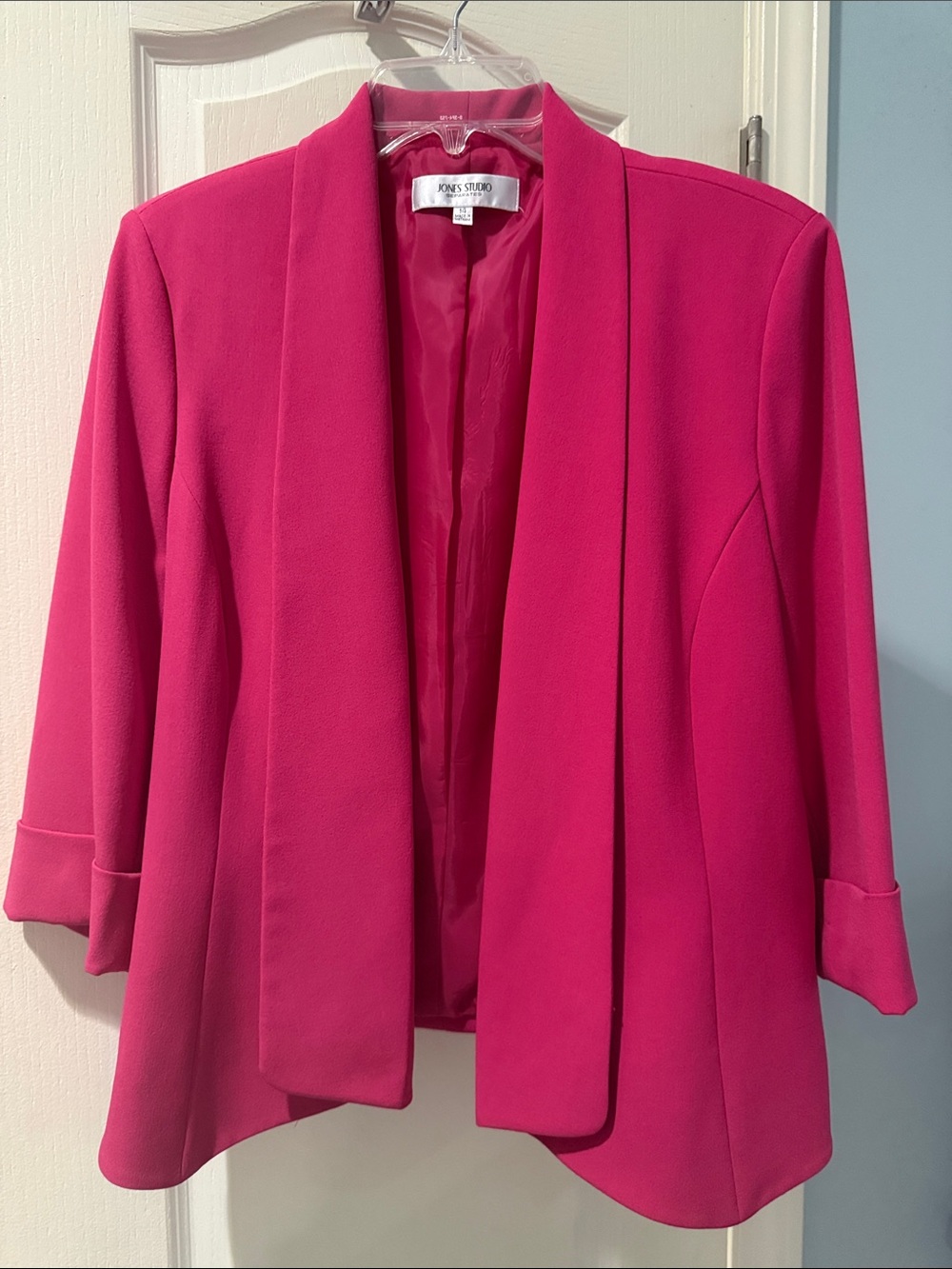 Jones Studio Hot Pink Open-Front Blazer